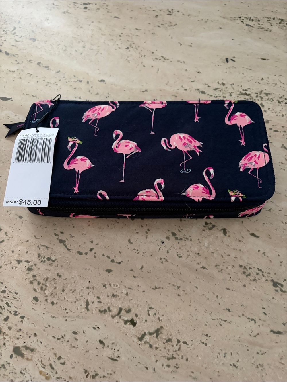 Vera Bradley Large Travel Pill Case Flamingo Fiesta